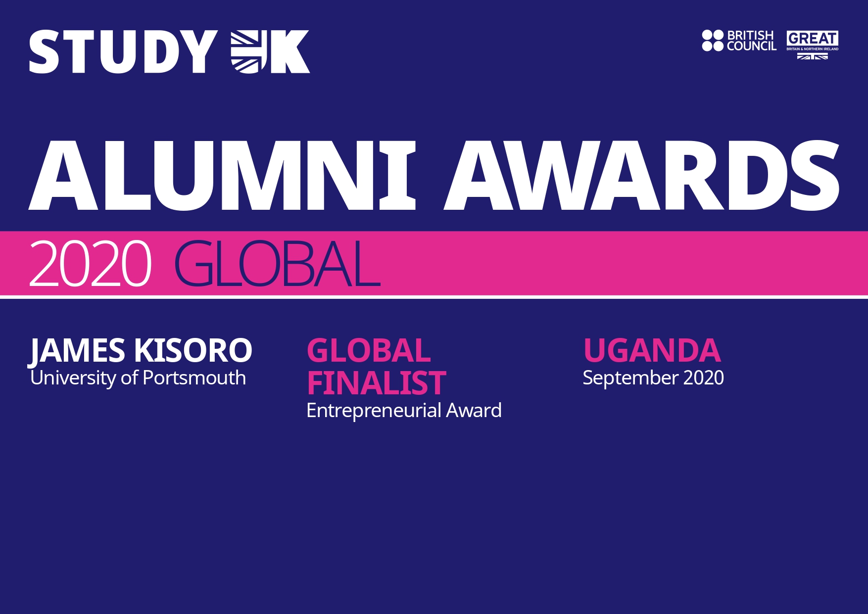 Home Billbrain Technologies Celebrates Mr. James Isagara Kisoro’s Nomination as UK Alumni Award Finalist